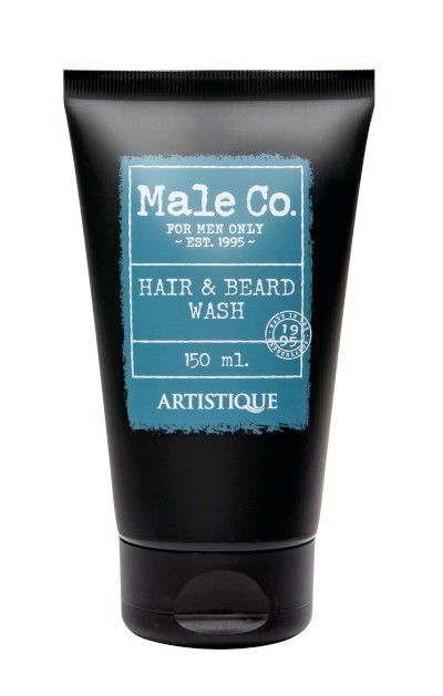 Male co hair beard wash artistique